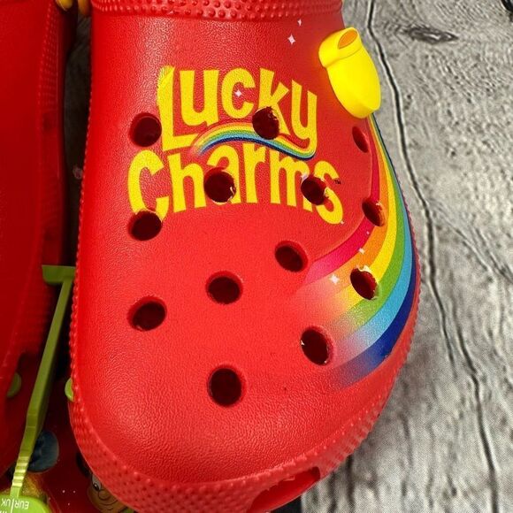 Lucky Charms Classic Crocs Limited Edition Unisex Red Rainbow M10/W12 NWT main image 7